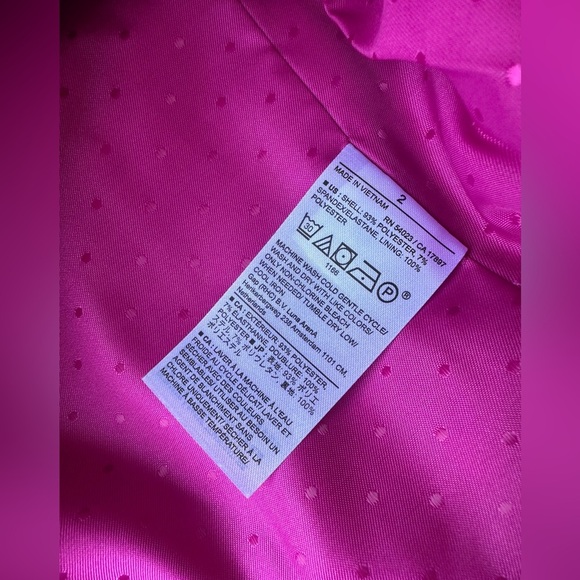 NWT Banana Republic Fuchsia Pink Lined Stretch Spring Blazer Jacket Women’s Sz 2 - Picture 4 of 6